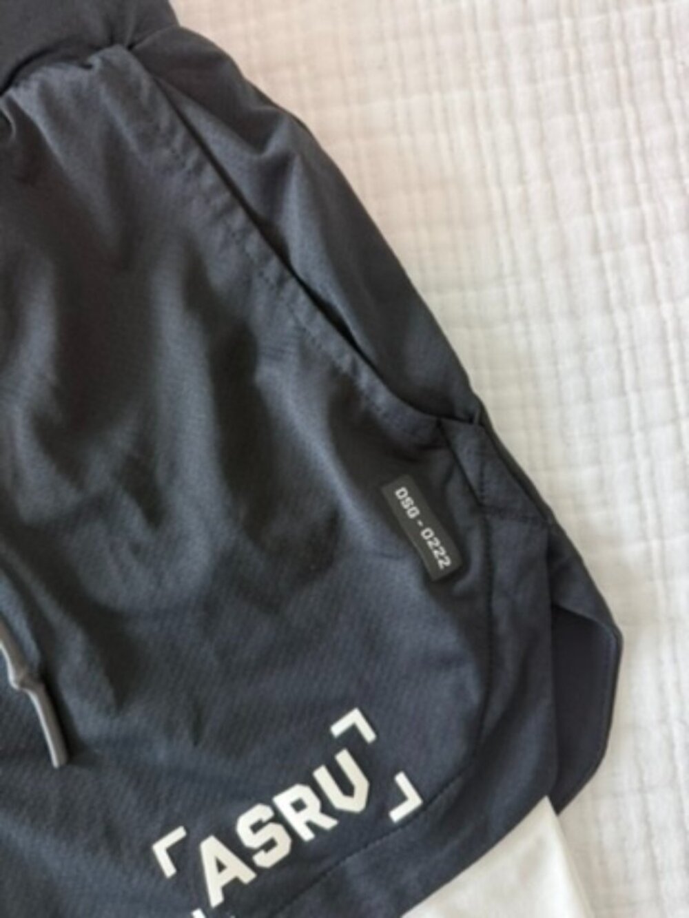 ASRV Silver-Lite 5" Liner Short Black White DSG-0222 Men's S